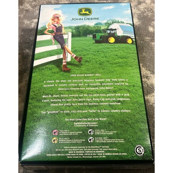 Mattel John Deere Barbie Doll Pink Label Pop Culture Collection (NEW) - Picture 3 of 3